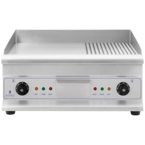 Grill płyta grillowa podwójna gładka ryflowana z szufladą na tłuszcz 230 V 2x 3200 W 10 Grill płyta grillowa podwójna gładka ryflowana z szufladą na tłuszcz 230 V 2x 3200 W - obrazek 4