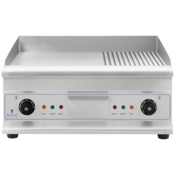 Grill płyta grillowa podwójna gładka ryflowana z szufladą na tłuszcz 230 V 2x 3200 W 3 10011175 3