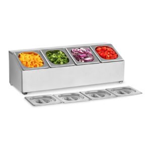 Ekspozytor stojak na pojemniki gastronomiczne 4 x GN1/6 + 4 x Pojemniki 7 Ekspozytor stojak na pojemniki gastronomiczne 4 x GN1/6 + 4 x Pojemniki - obrazek 3