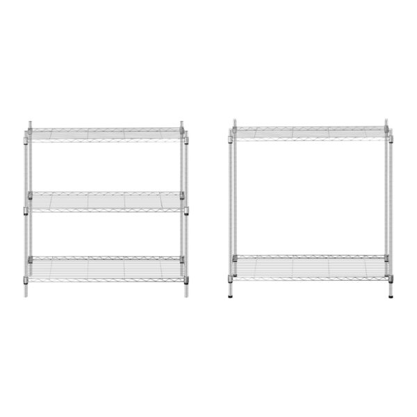 Regał magazynowy druciany ażurowy kolor szary 180x90x35cm do 150kg 4 10011225 4