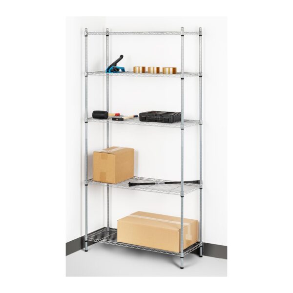 Regał magazynowy druciany ażurowy kolor szary 180x90x35cm do 150kg 6 10011225 6