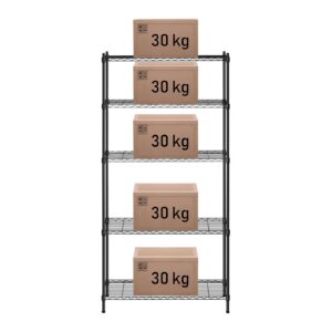 Regał magazynowy druciany ażurowy kolor czarny 180x90x35cm do 150kg 10 Regał magazynowy druciany ażurowy kolor czarny 180x90x35cm do 150kg - obrazek 3
