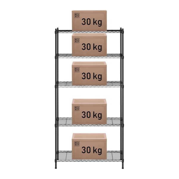 Regał magazynowy druciany ażurowy kolor czarny 180x90x35cm do 150kg 2 10011226 2