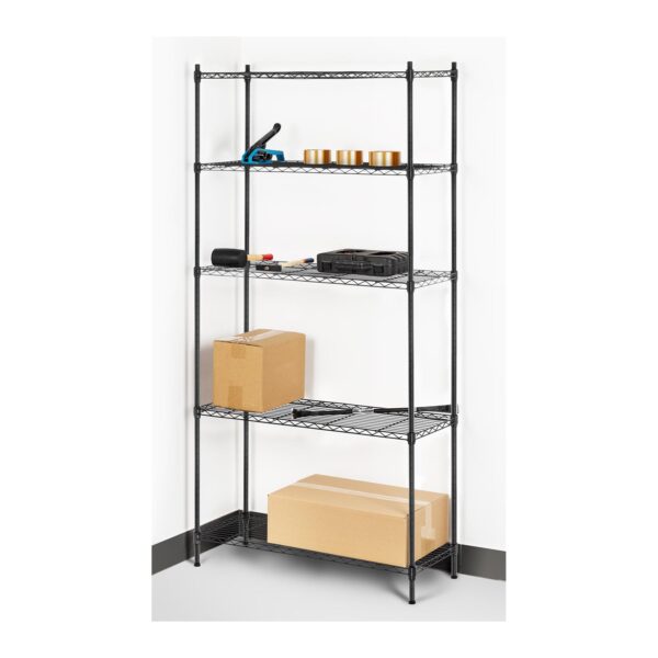 Regał magazynowy druciany ażurowy kolor czarny 180x90x35cm do 150kg 6 10011226 6