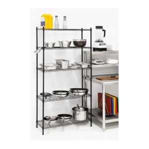 Regał magazynowy druciany ażurowy kolor czarny 180x90x35cm do 150kg 15 Regał magazynowy druciany ażurowy kolor czarny 180x90x35cm do 150kg - obrazek 8