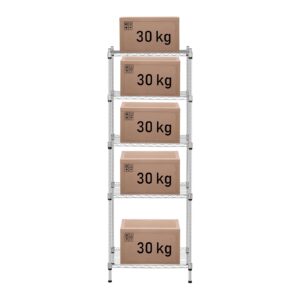 Regał magazynowy druciany ażurowy kolor szary 150x55x35cm do 150kg 10 Regał magazynowy druciany ażurowy kolor szary 150x55x35cm do 150kg - obrazek 3