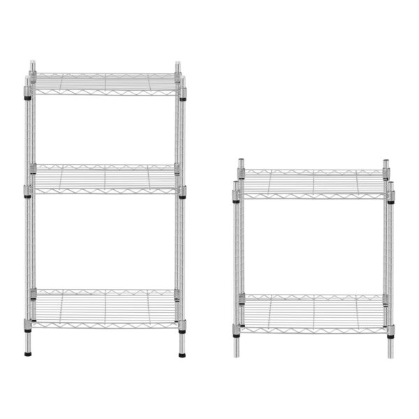 Regał magazynowy druciany ażurowy kolor szary 150x55x35cm do 150kg 4 10011227 4