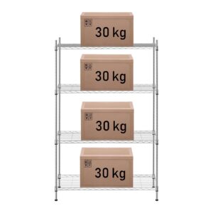 Regał magazynowy druciany ażurowy chromowany 137x90x35cm do 120kg 10 Regał magazynowy druciany ażurowy chromowany 137x90x35cm do 120kg - obrazek 3