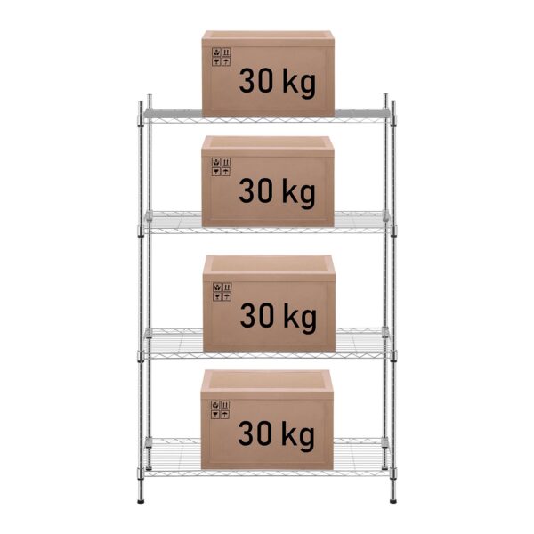 Regał magazynowy druciany ażurowy chromowany 137x90x35cm do 120kg 2 10011228 2
