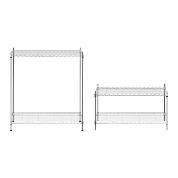 Regał magazynowy druciany ażurowy chromowany 137x90x35cm do 120kg 4 10011228 4