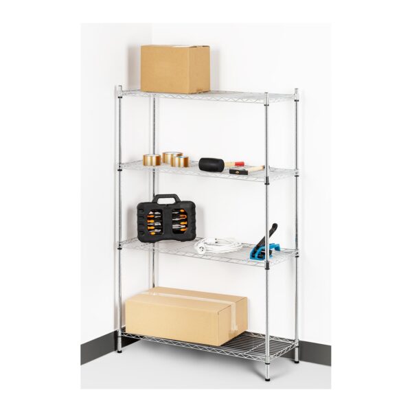 Regał magazynowy druciany ażurowy chromowany 137x90x35cm do 120kg 6 10011228 6