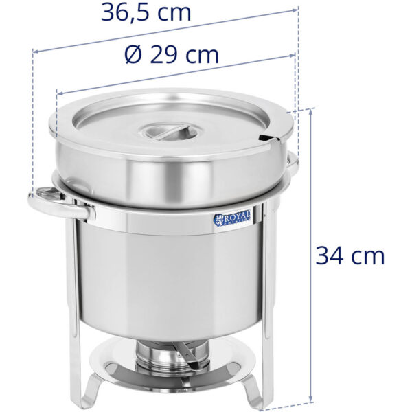 Podgrzewacz do potraw stołowy okrągły na pastę z pokrywą 10.5 l 5 10011435 5