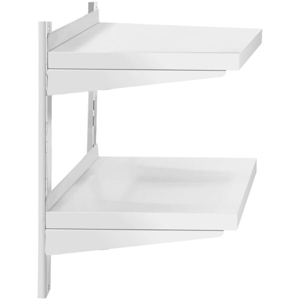Półka ścienna wisząca gastronomiczna podwójna z regulacją STAL 60 x 40 cm 2 10011457 2