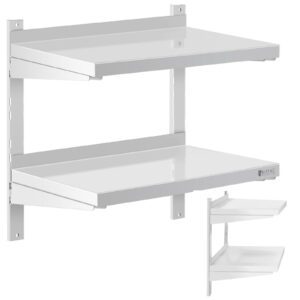 Półka ścienna wisząca gastronomiczna podwójna z regulacją STAL 60 x 40 cm 4 Półka ścienna wisząca gastronomiczna podwójna z regulacją STAL 60 x 40 cm - obrazek 1