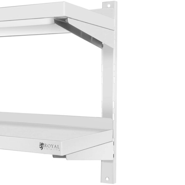 Półka ścienna wisząca gastronomiczna podwójna z regulacją STAL 80 x 40 cm 3 10011458 3