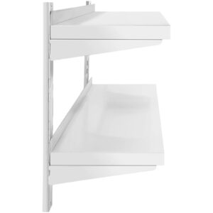 Półka ścienna wisząca gastronomiczna podwójna z regulacją STAL 120 x 40 cm 6 Półka ścienna wisząca gastronomiczna podwójna z regulacją STAL 120 x 40 cm - obrazek 3