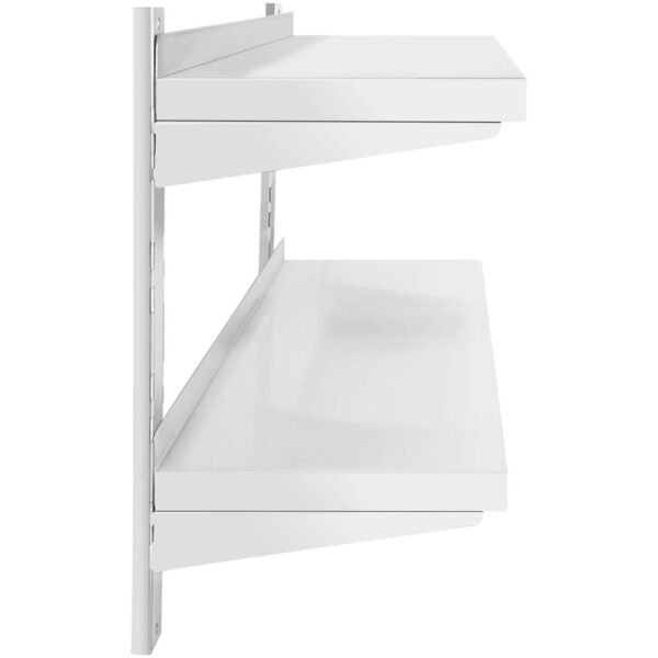 Półka ścienna wisząca gastronomiczna podwójna z regulacją STAL 120 x 40 cm 2 10011460 2