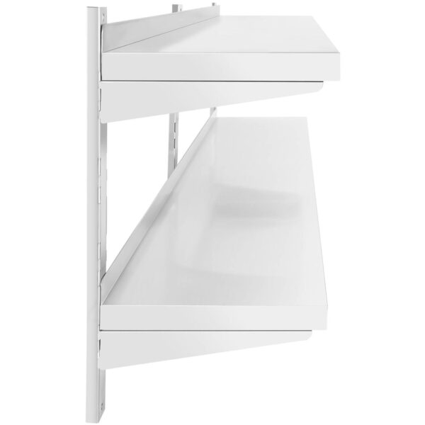 Półka ścienna wisząca gastronomiczna podwójna z regulacją STAL 150 x 40 cm 2 10011462 2