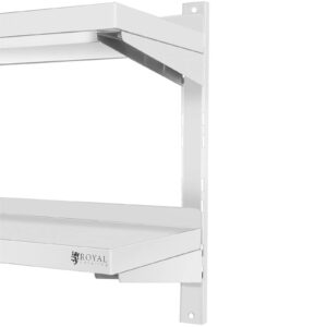 Półka ścienna wisząca gastronomiczna podwójna z regulacją STAL 150 x 40 cm 7 Półka ścienna wisząca gastronomiczna podwójna z regulacją STAL 150 x 40 cm - obrazek 4