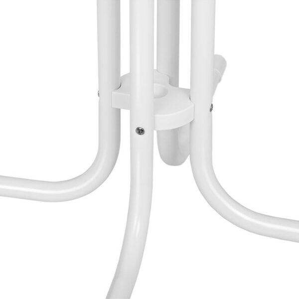 Stół stolik barowy okrągły wysoki składany śr. 70 cm wys. 110 cm biały 4 10011470 4