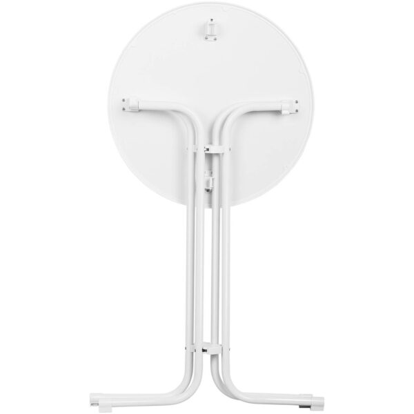 Stół stolik barowy okrągły wysoki składany śr. 70 cm wys. 110 cm biały 5 10011470 5