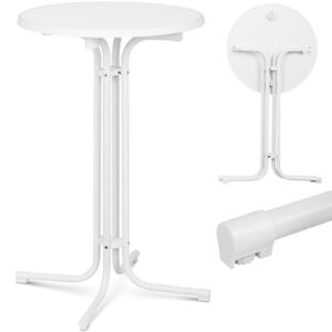 Stół stolik barowy okrągły wysoki składany śr. 70 cm wys. 110 cm biały 6 Stół stolik barowy okrągły wysoki składany śr. 70 cm wys. 110 cm biały - obrazek 1