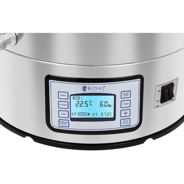 Kocioł warzelny zacierny do produkcji piwa stal nierdzewna 2500W LCD 60L 2 10011524 2