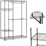 10011581 regal druciany na ubrania do garderoby szatni 4 polki 3 wieszaki 120 x 45 x 1795 cm do 270 kg hurtownia sklep dystrybutor