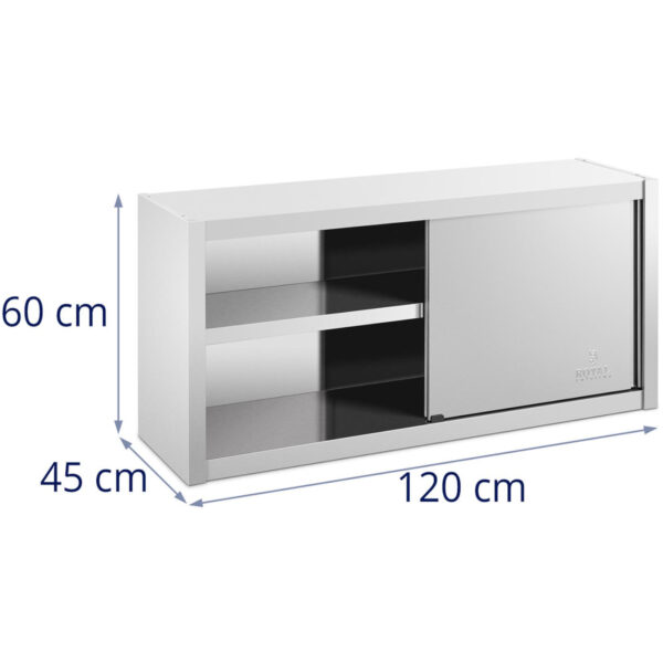 Szafa ścienna gastronomiczna z drzwiami przesuwanymi STAL 120 x 45 x 60 cm 6 10011662 6