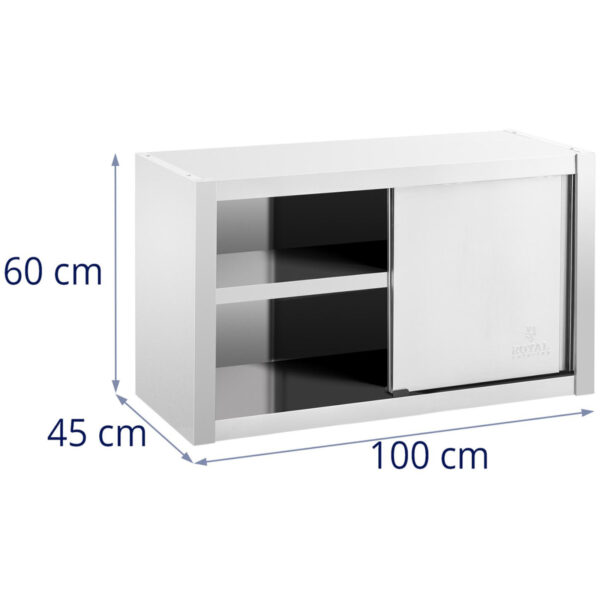 Szafa ścienna gastronomiczna z drzwiami przesuwanymi STAL 100 x 45 x 60 cm 6 10011663 6