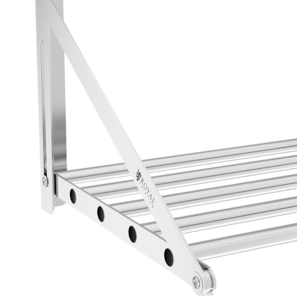 Półka ścienna składana ze stali nierdzewnej do 40 kg 60 x 45 cm 2 10011728 2