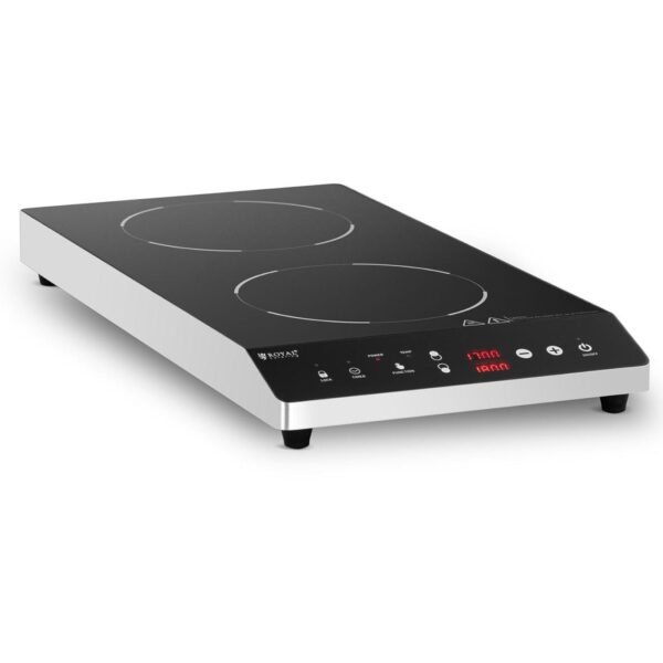 Kuchenka płyta indukcyjna nastawna 2 pola grzewcze śr. 26 cm LED 1800 W 1 10011748 1