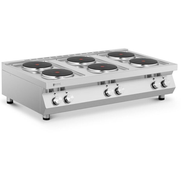Kuchnia elektryczna 6-płytowa nastawna śr. 22 cm 6 x 2600 W 400 V ITALY 1 10011759 1