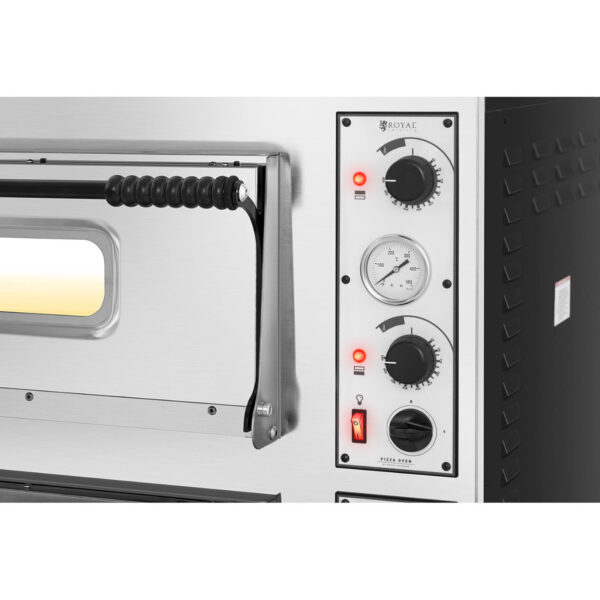 Profesjonalny piec do pizzy elektryczny dwukomorowy 8 pizz śr. 32 cm 400 V 9400 W ITALY 2 10011804 2