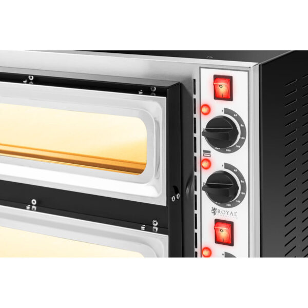 Piec do pizzy dwukomorowy z szybą 2 pizze śr. 32 cm 230 V 3200 W ITALY 2 10011807 2