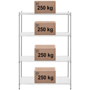 Regał warsztatowy druciany 4 półki + 4 maty do 1 t 1000 kg 120x60x180 cm 11 Regał warsztatowy druciany 4 półki + 4 maty do 1 t 1000 kg 120x60x180 cm - obrazek 6