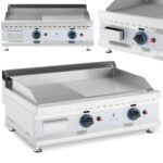 10011916 grill gazowy podwojny gladki ryflowany na gaz ziemny 0 02 bar 74 5 x 40 cm 2 x 3100 w ean 4062859008527 hurtownia zielona gora