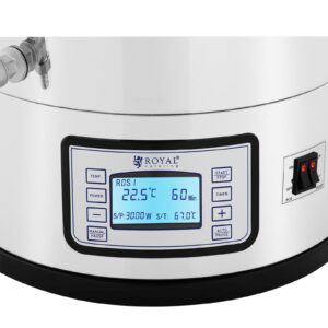 Kocioł warzelny do produkcji piwa z timerem profesjonalny ze stali nierdzewnej LCD 3000 W 50 l 9 Kocioł warzelny do produkcji piwa z timerem profesjonalny ze stali nierdzewnej LCD 3000 W 50 l - obrazek 3
