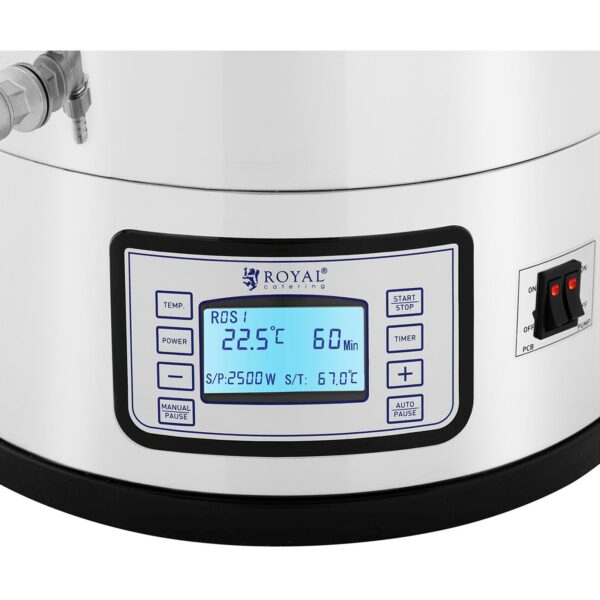 Kocioł warzelny do produkcji piwa z timerem profesjonalny ze stali nierdzewnej LCD 2500 W 30 l 2 10011963 2