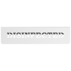 Tabliczka informacyjna na stół ze stali nierdzewnej DISINFECTED / DESINFIZIERT 5 szt. 7 Tabliczka informacyjna na stół ze stali nierdzewnej DISINFECTED / DESINFIZIERT 5 szt. - obrazek 4