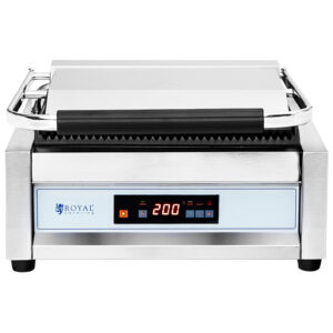 Grill kontaktowy ryflowany sterowany elektronicznie 34 x 23 cm 2200 W 9 Grill kontaktowy ryflowany sterowany elektronicznie 34 x 23 cm 2200 W - obrazek 5