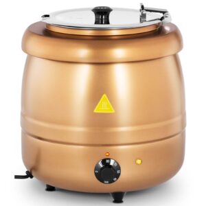 Kociołek termos na zupę elektryczny ze stali nierdzewnej cool-touch 400 W 10 l 35-80C złoty 7 Kociołek termos na zupę elektryczny ze stali nierdzewnej cool-touch 400 W 10 l 35-80C złoty - obrazek 2