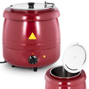 Kociołek termos na zupę elektryczny ze stali nierdzewnej cool-touch 400 W 10 l 35-80C czerwony 6 Kociołek termos na zupę elektryczny ze stali nierdzewnej cool-touch 400 W 10 l 35-80C czerwony - obrazek 1