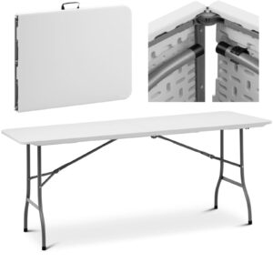 Stół cateringowy ogrodowy składany biały do 150 kg 180 x 75 x 74 cm 8 Stół cateringowy ogrodowy składany biały do 150 kg 180 x 75 x 74 cm - obrazek 1