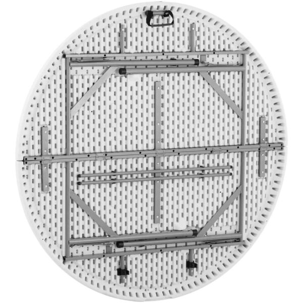 Stół okrągły cateringowy ogrodowy składany biały do 150 kg śr. 150 x 74 cm 2 10012102 2