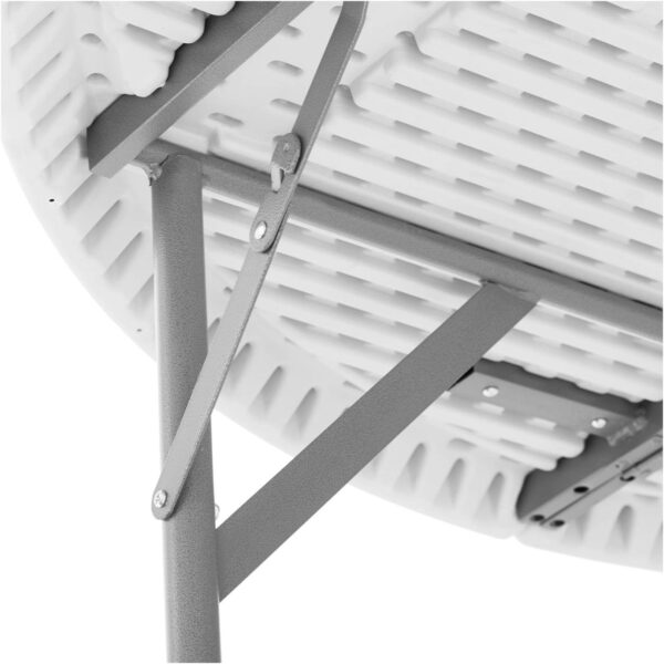 Stół okrągły cateringowy ogrodowy składany biały do 150 kg śr. 150 x 74 cm 5 10012102 5