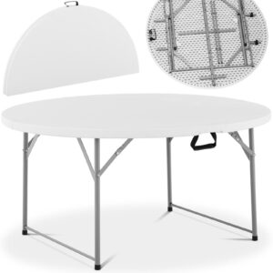 Stół okrągły cateringowy ogrodowy składany biały do 150 kg śr. 150 x 74 cm 6 Stół okrągły cateringowy ogrodowy składany biały do 150 kg śr. 150 x 74 cm - obrazek 1