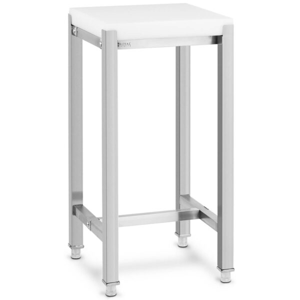 Kloc masarski rozbiorowy z polietylenu na stalowej podstawie 40 x 40 x 80 cm 1 10012326 1