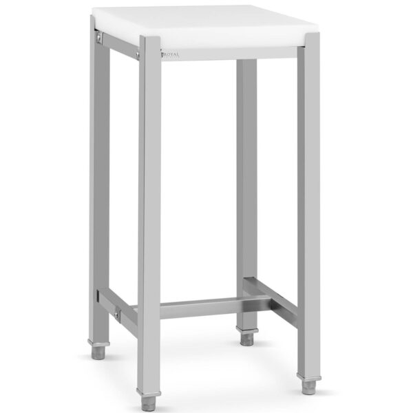 Kloc masarski rozbiorowy z polietylenu na stalowej podstawie 40 x 40 x 88 cm 1 10012327 1
