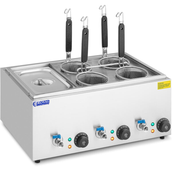 Makaroniarka warnik do gotowania makaronu z kranikami 4 kosze + GN 1/3 3 x 6,5 l 3000 W 1 10012366 1